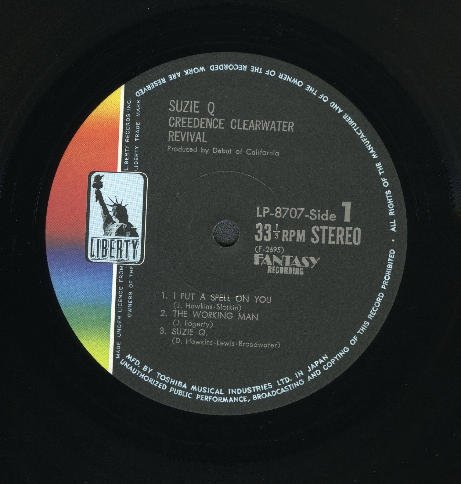 Creedence Clearwater Revival Suzie Q [lp label a jpn]